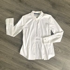 Zara white classic button down dress shirt - medium